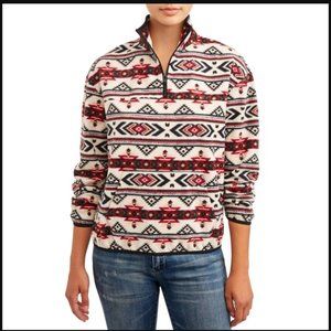 No Boundaries Southwest Print Half Zip Pullover Sweater Size XL